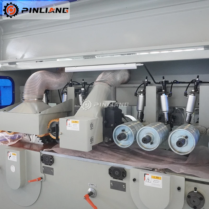 High efficient PJ9525A multi blade rip saw machine with double-sided planer for bed slats sawing