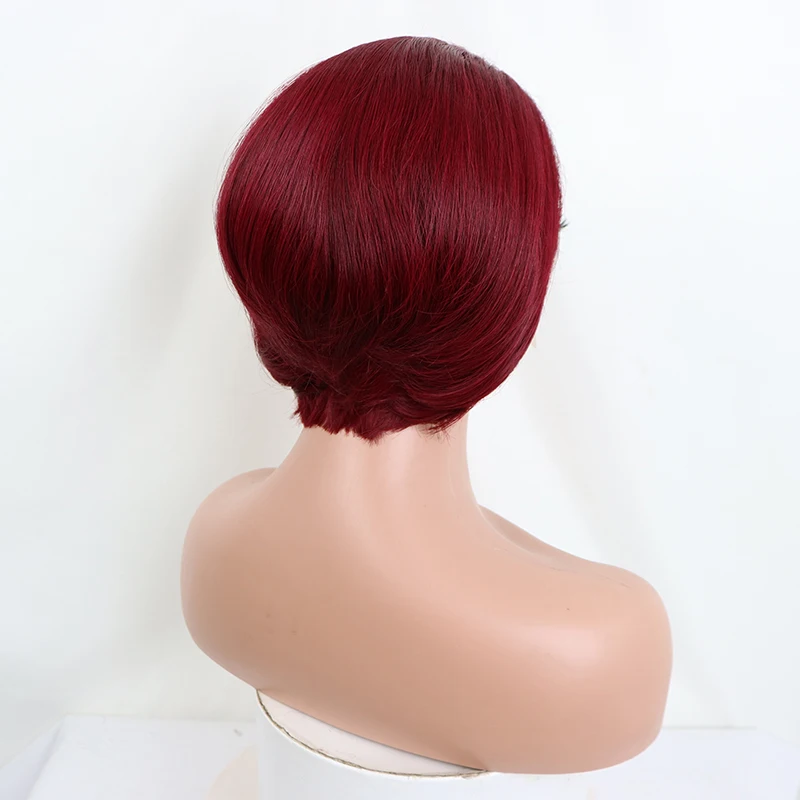 2023 Wholesale european short pixie cut wig 6 inch human hair wig, 13*4 lace frontal brazilian human hair wig cut short bob