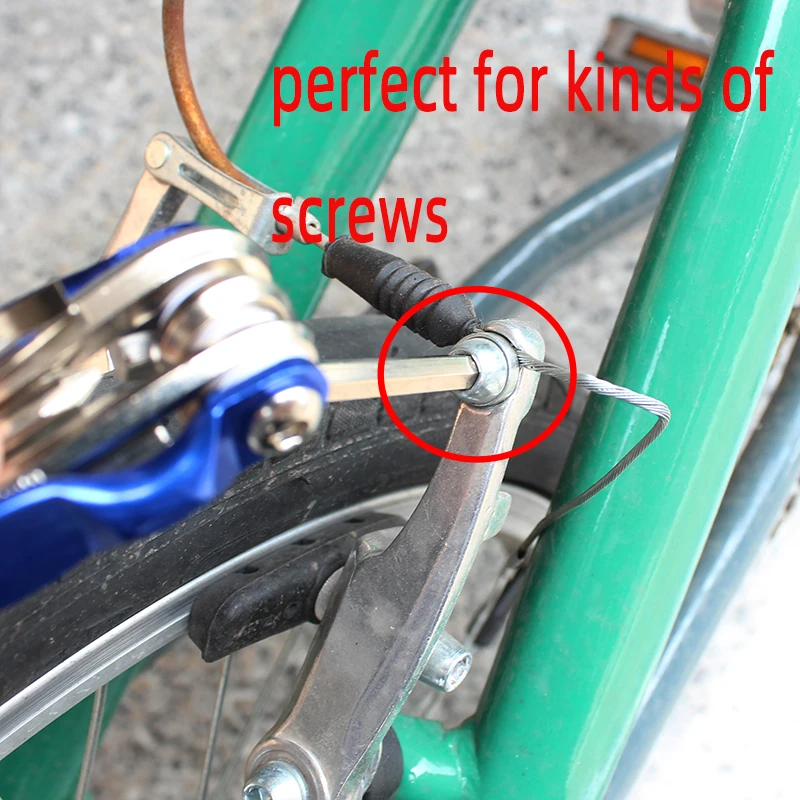 Custom Color Set Logo Bike Multi Tool Kit Bicycle Repair Set All In One Multifunction Bike Tools Multitool Hex Keys