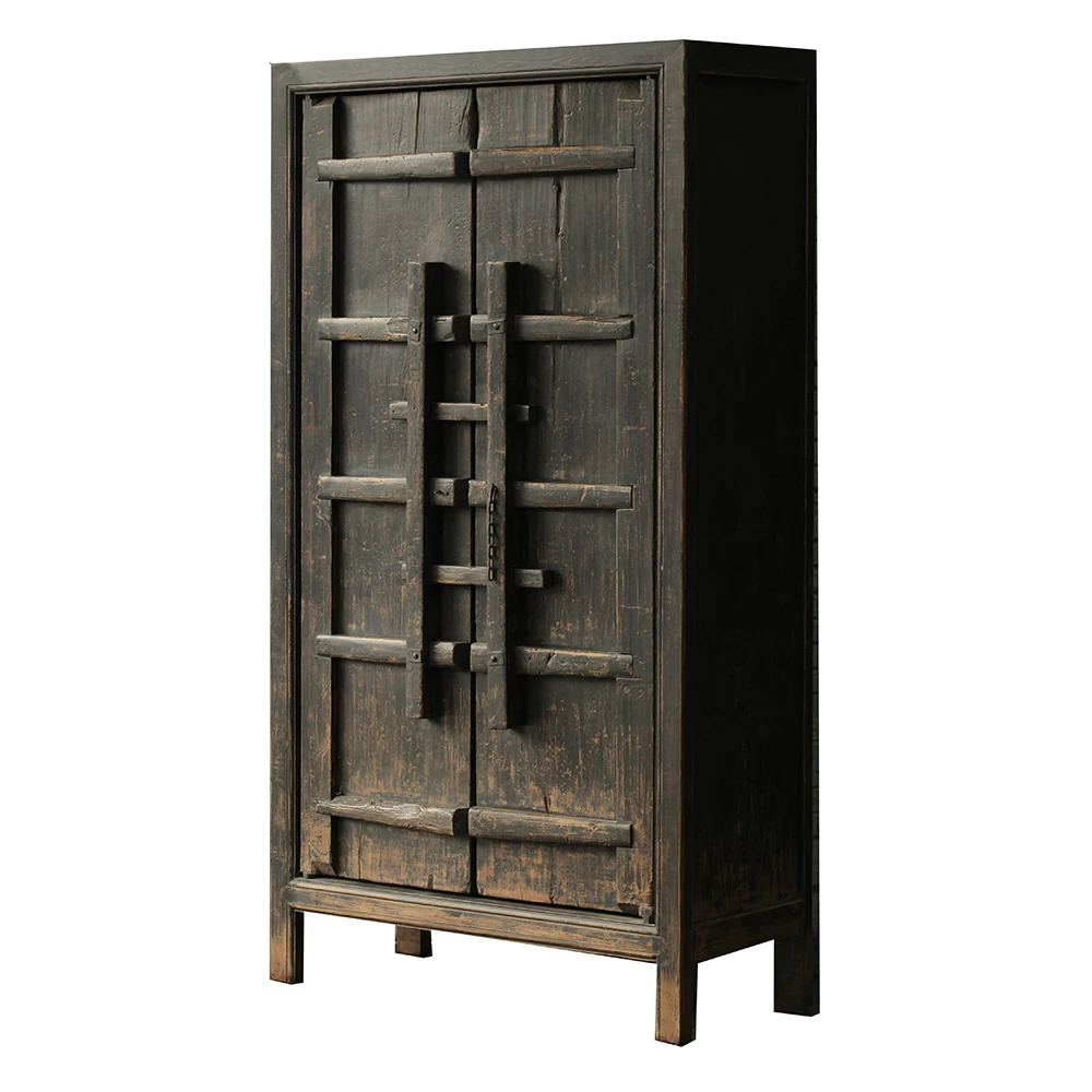 CHinese antique distressed wholesale shabbychiC four door long sideboard living room cabinet