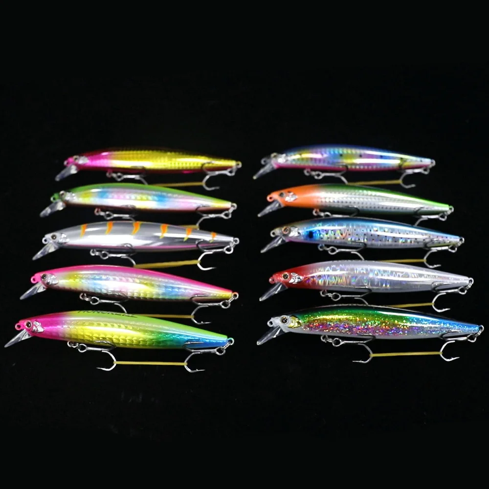 120mm 21G Tungsten Rattle Ball UV Luminous Effect Floating Artificial Hard Swimming Bait Made of Silicone ABS for Min Fish Pesca