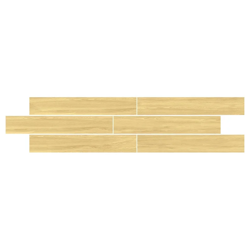200x1200mm cream yellow color full porcelain imitation solid wooden tile bedroom living room floor tile concise