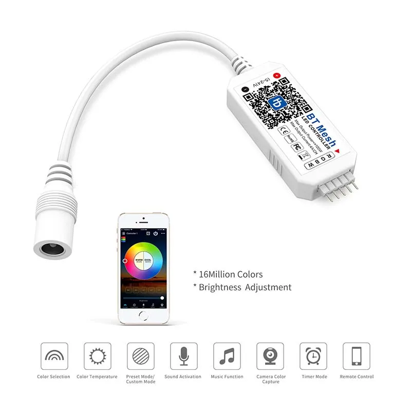  Лучшая китайская цена Светодиодная лента 5050 rgb с управлением через приложение для