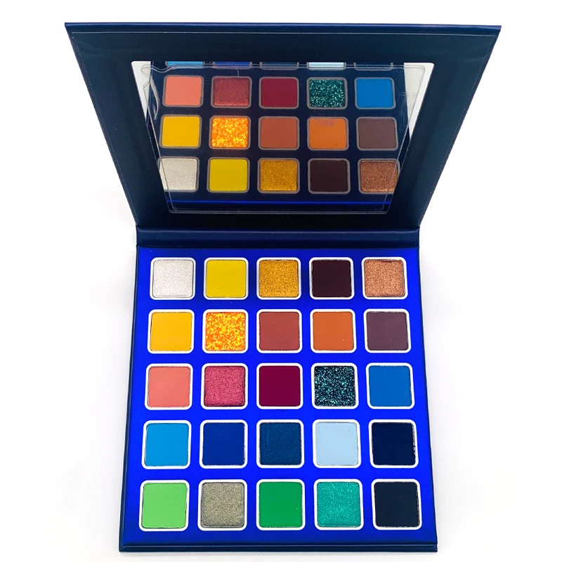 High Quality 25-Color Eye Shadow Makeup Palettes Private Label Talc-Free Eyeshadow with Matte Shimmer Finish High-Pigment Powder
