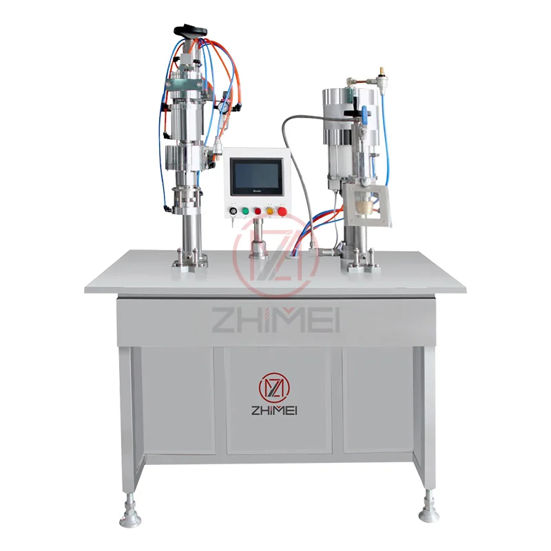 Compressed air aerosol can filling machine for spray aerosol pneumatic spray aerosol filling machines