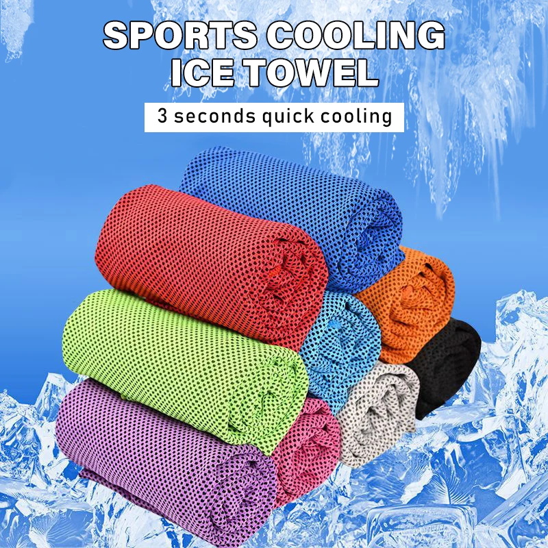 Cool down quickly Cooling Ice Towel Microfiber Towel Soft Breathable Chilly Towel Stay Cool for Yoga Sport Gym Workout camping