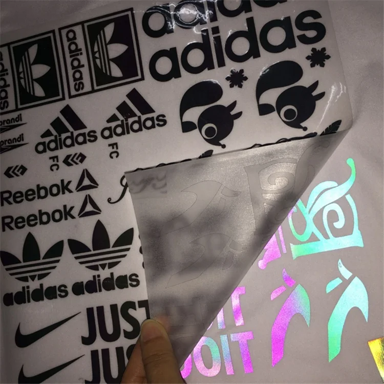 Custom Heat Transfer Rainbow Reflective Sticker for Clothing
