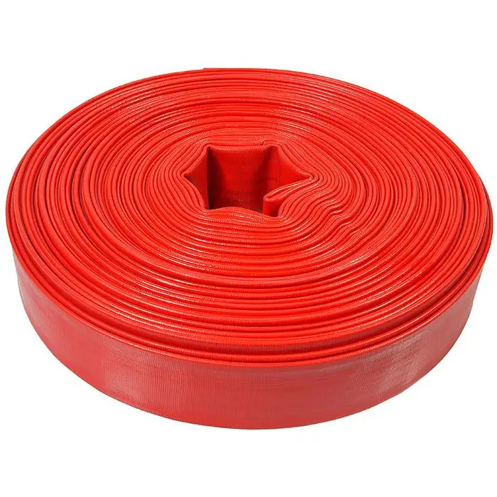 2 Inch 50FT PVC Lay Flat Hose Pipe 6 Bar Flexible Layflat Water Irrigation Discharge Hose For Agriculture Farming