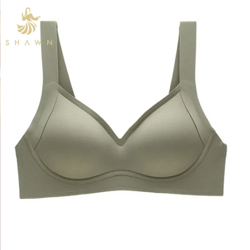 Simple Design Seamless Sports Wireless Bra Comfort Breathable Solid Color Girl Bra For Women