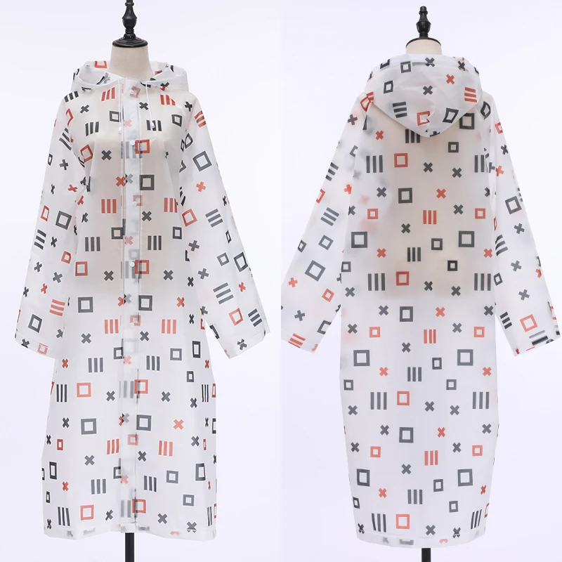 Factory Wholesale Thickened Adult Non-Disposable Full Printing Raincoat Cycling Travel Outdoor Hiking One-Piece Printed Poncho