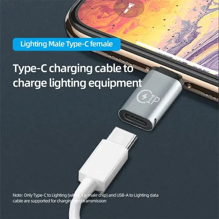 Mobile Phone Adapter USB 8 pin to USB C Charging Data Cable Converter For iPhone 12 11 Xiaomi Android Tablet Converter