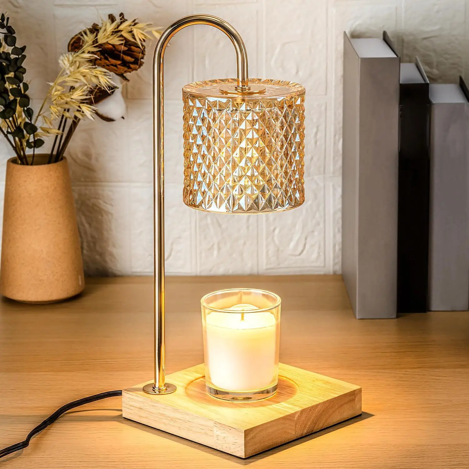 Hot Selling Artistic Sense Metal Disk Candle ROHS Warmer Control Dimming LED Candlestick Table Lamp for Outing Mate