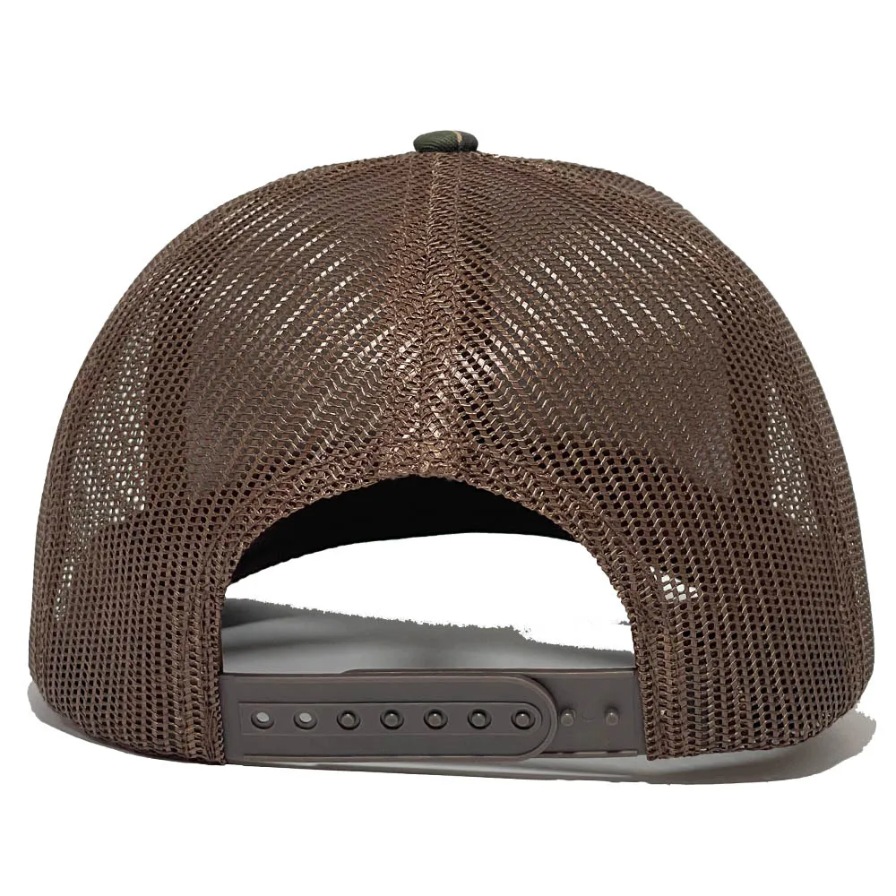 Custom Duck Brown Camo Snapback Mesh 6 Panel Richardson 112 Trucker Cap Hats