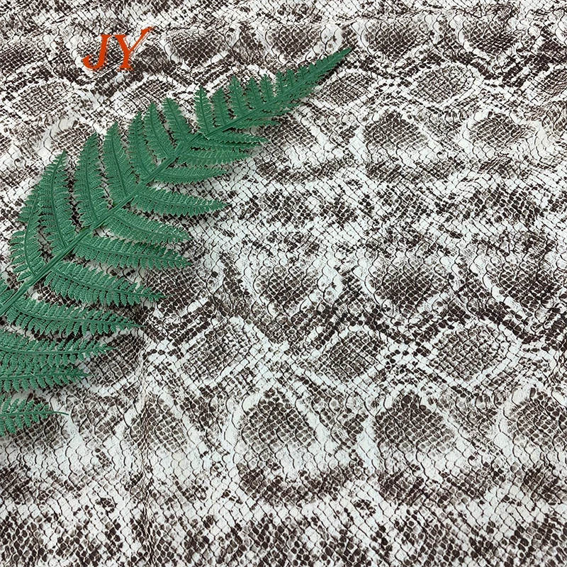 WF081 Wholesale custom digital print cheap  snakeskin Print Silk Chiffon Fabric SMALL MOQ