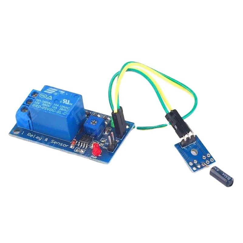 1 канал 5v 12v Нормально открытый тип Интегрированный Датчик вибрации и релейный модуль с сигнализацией триггера