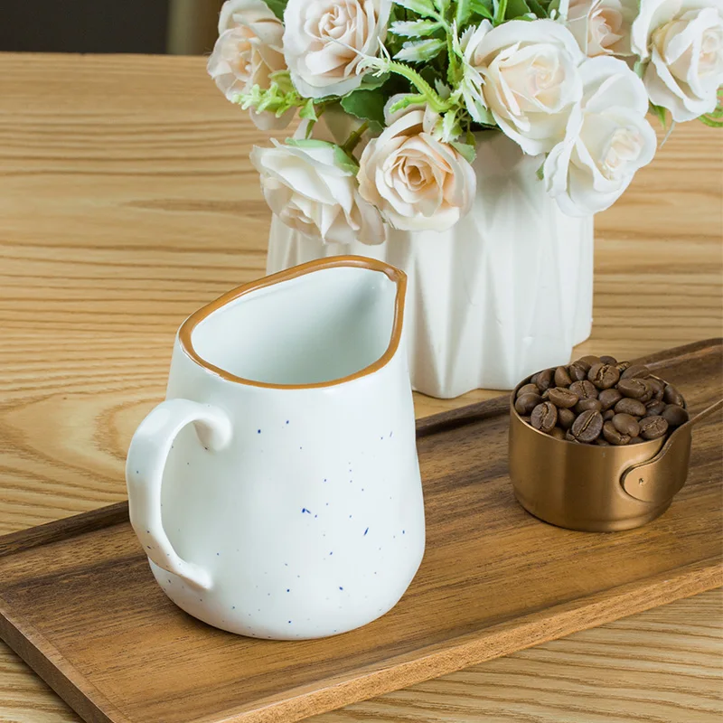 10 oz Milk Sauces Cream Jug and 9 oz Salt Spices Sugar Holder Container Jar with Lid, Ceramic Cream Pitcher and Sugar Bowl Set