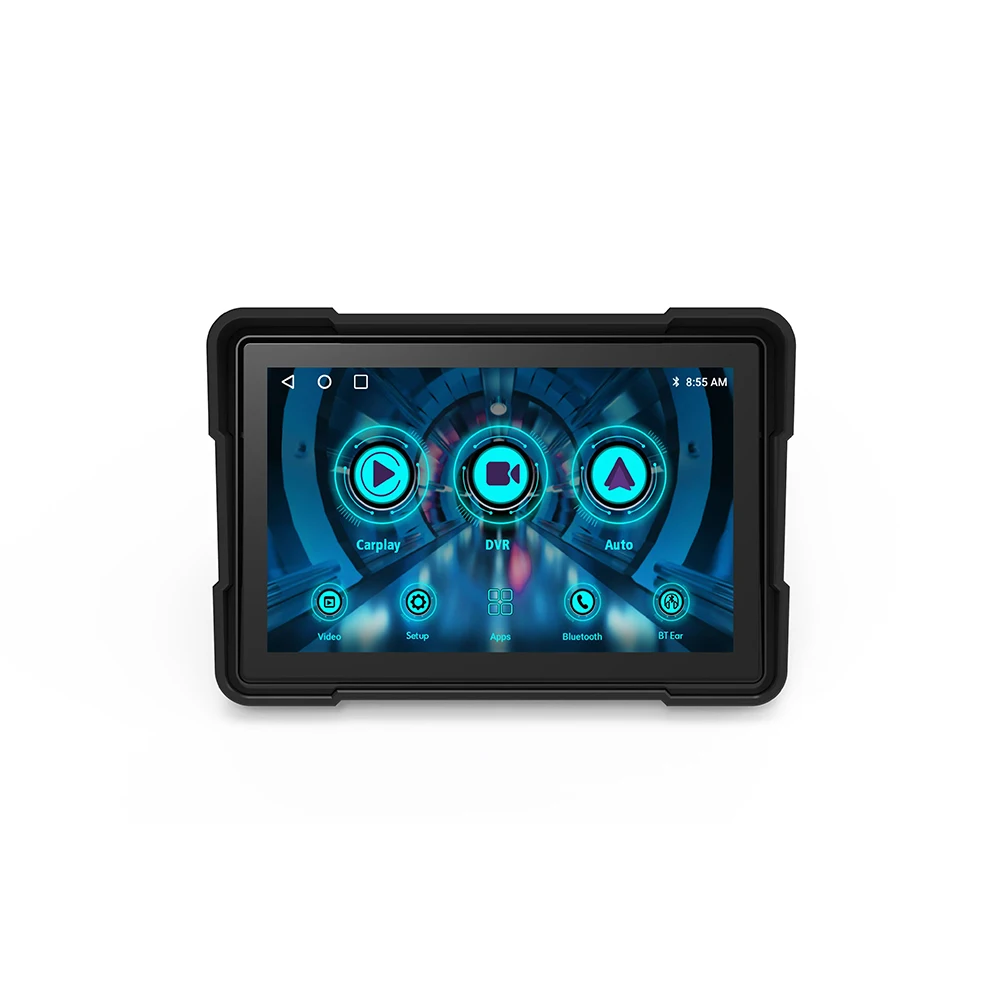 5 inch portable carplay screen for motorcycle allwinner F133 1024*600 Water proof IPX8 Carplay android auto motorcycle screen