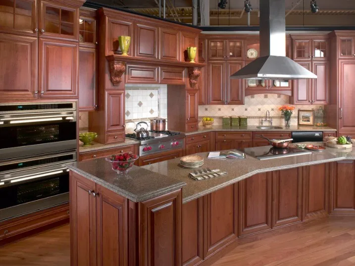 Gorgeous integral cheapest American style solid wood kitchen cabinet