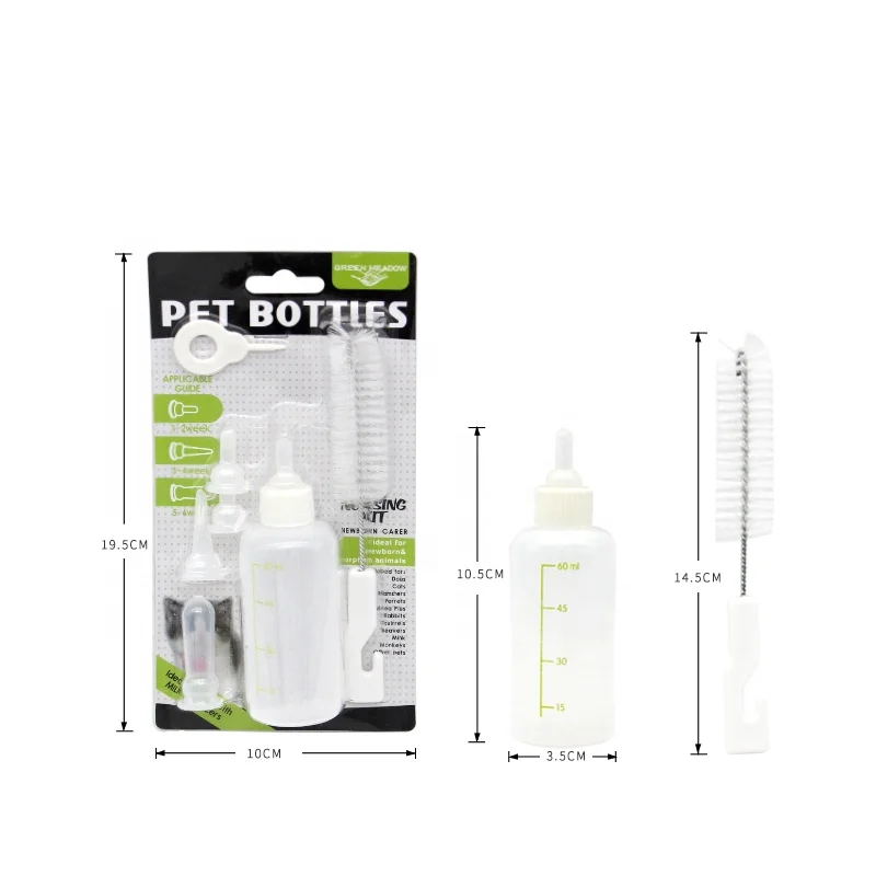 
Factory Wholesale LOW MOQ Pet Dog Nursing Bottle Puppy Pet Cat Dog Feeding Bottle 