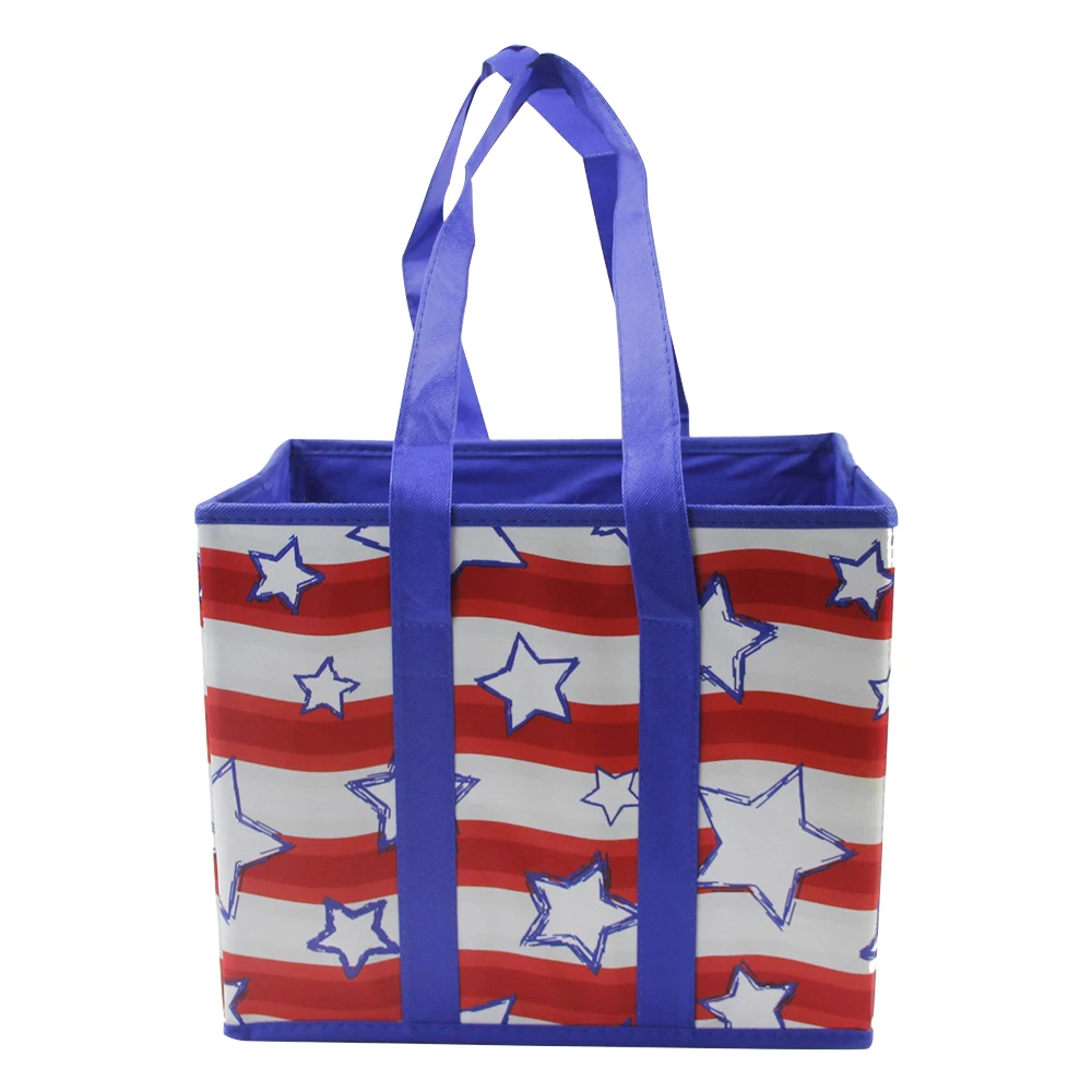 Wholesale Cube Folding Toy Kids Storage Box Pentagram Print  Hanging Fabric Storage Boxes Box Organizer Basket Bags