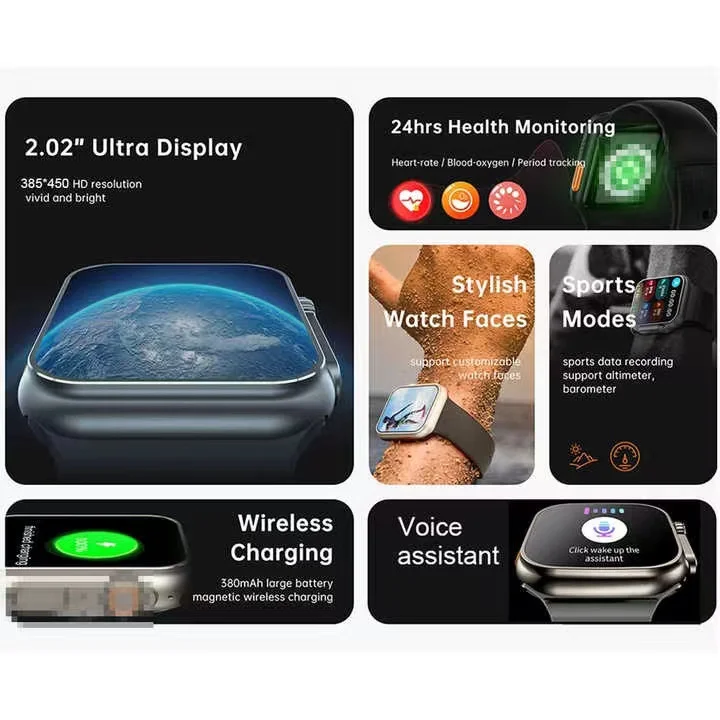 2023 Ultra smart watch in 1 smart watch with Blue tooth earphone reloj inteligente top selling smart watch