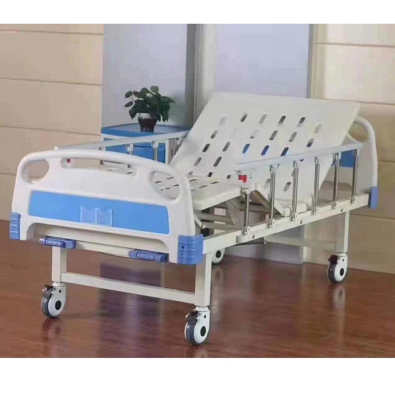 Chinese medical equipment factory 2 function manual hospital patient bed 2 crank clinic medical bed