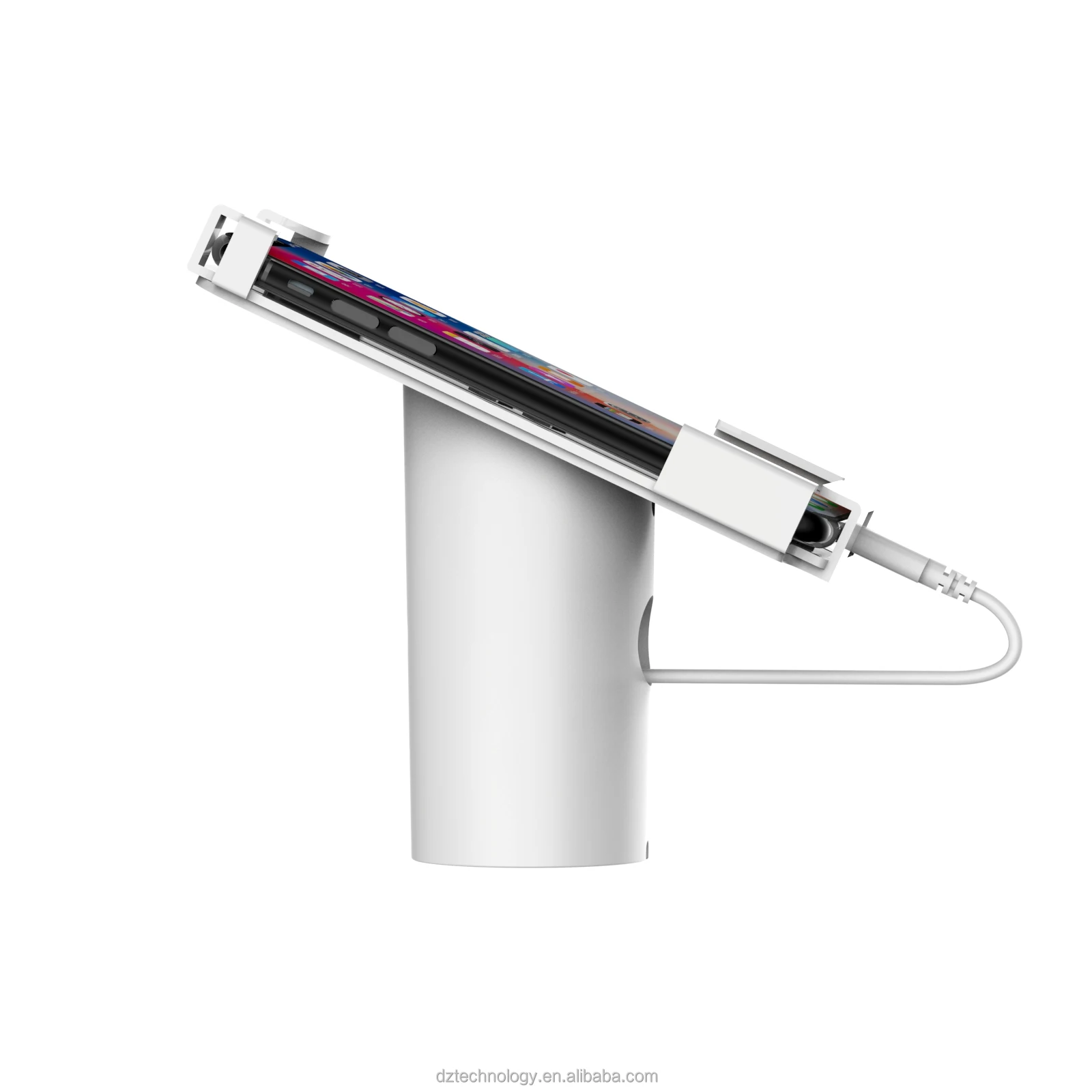 A108  Mobile Phone Security Display Stand With Clamp Cellphone Anti Theft Holder Burglar Alarm System