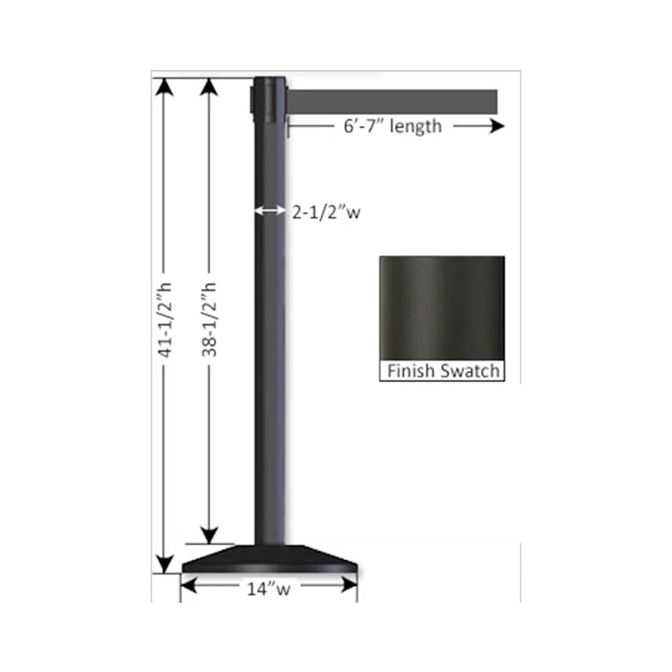 201 stainless steel 2 meter retractable belt queue barrier post airport bank custom retractable belt queue line stand barrier