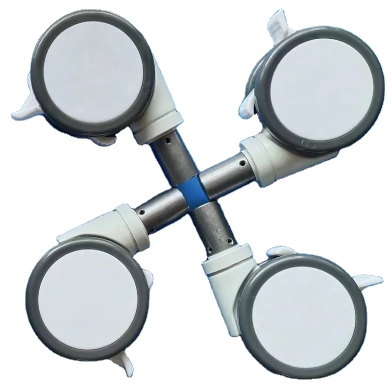 5 inch universal wheel insert rod double-sided caster Medical bed 125mm wheel nursing bed operating table mute wheel