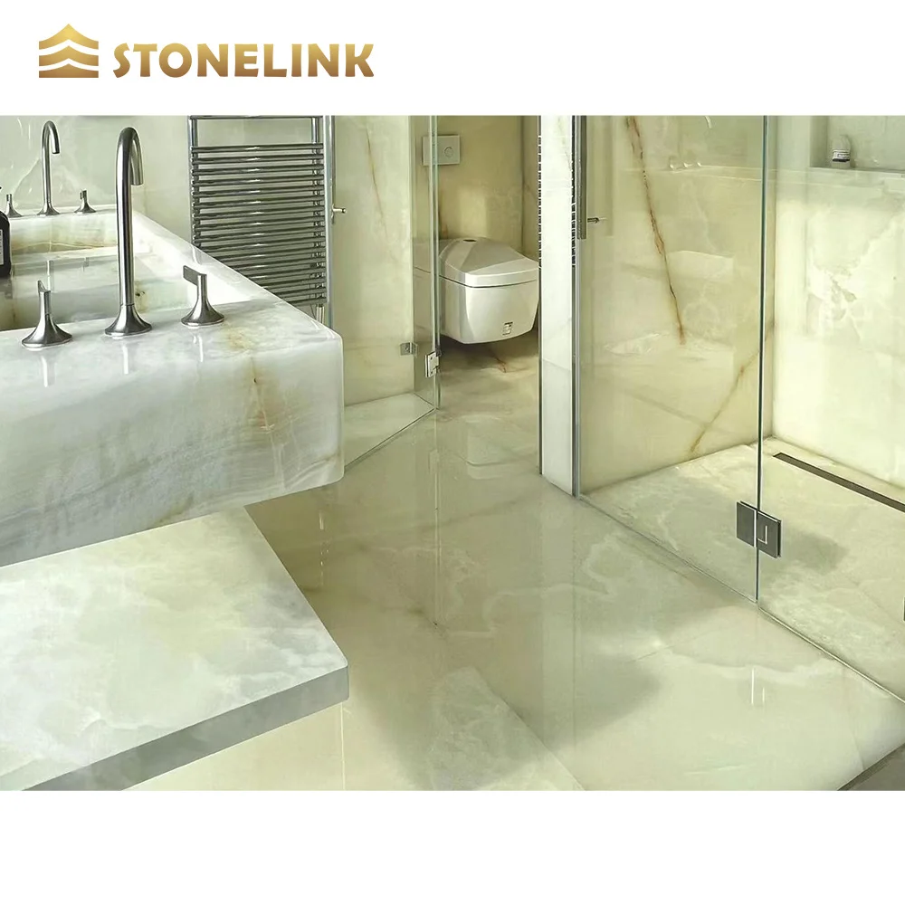 Factory Supply White Onyx Floor Tile Panel Decorate Marble Stone Slab For Countertop Or Wall