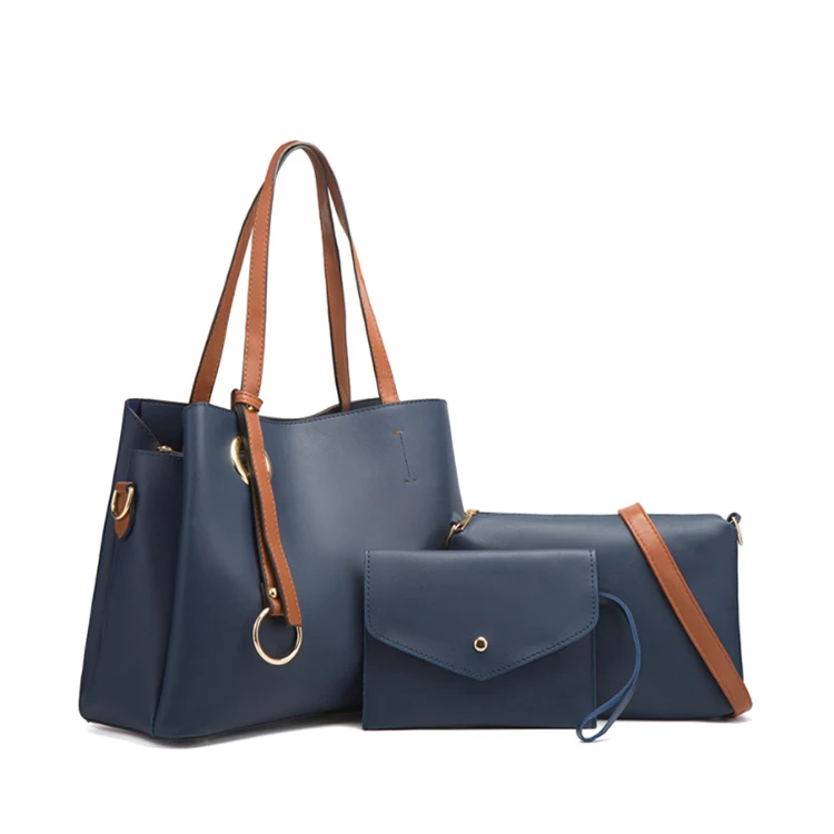 
Wholesale Custom PU Luxury Ladies Fashion Handbags Set Tote Bags 3 in 1 Designers Shoulder Handbag Leather Women Bags 