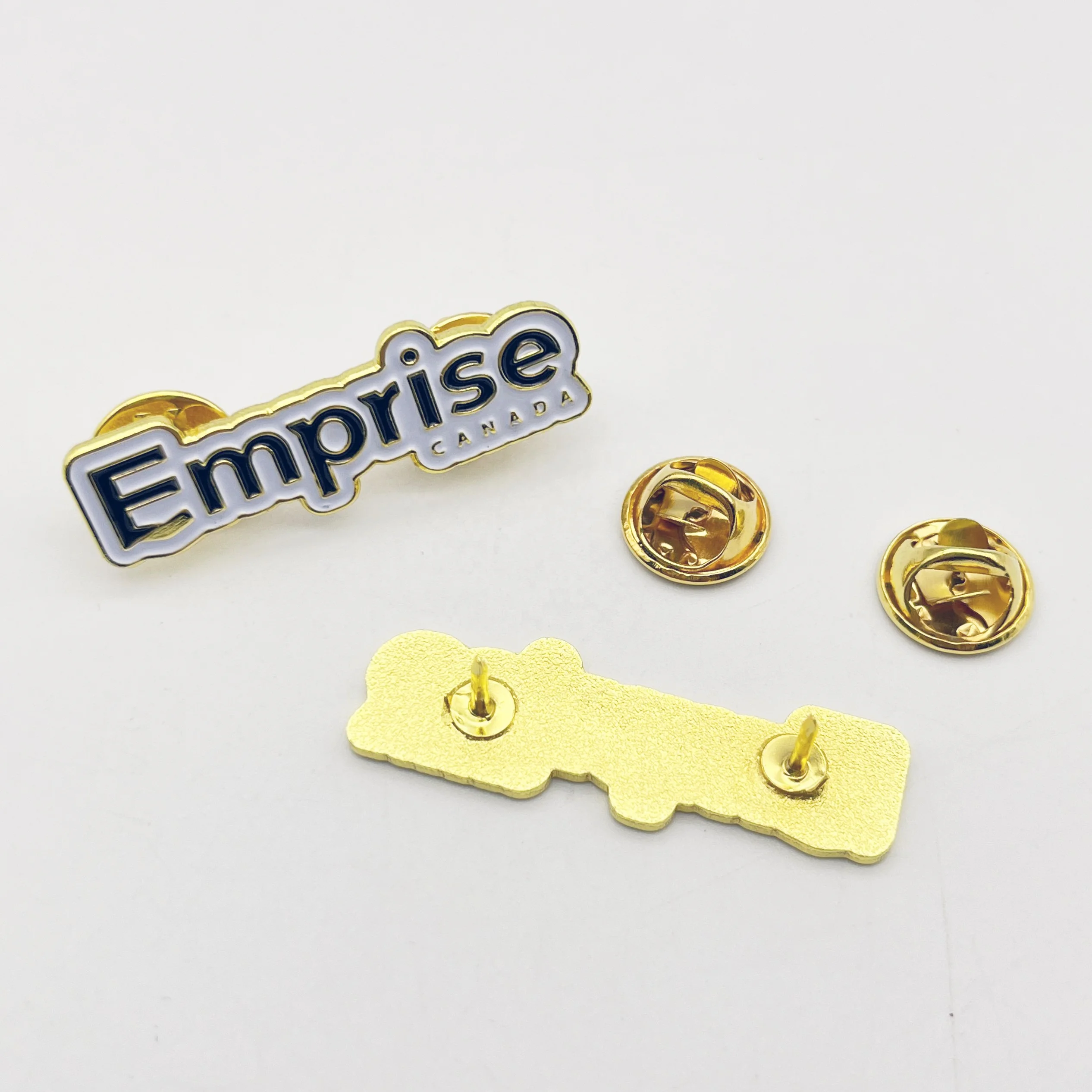 Soft Enamel China Products With Butterfly Clutch Metal Pin Triangle Button Badge JO-TC-19