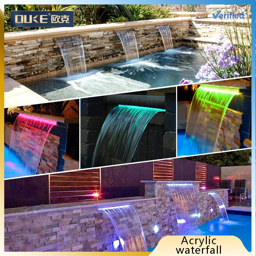 Factory custom artificial pool cascade waterfall fountain outdoor garden waterfall indoor waterfall fountain