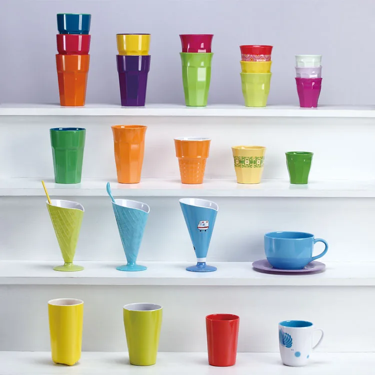 Reusable Christmas Melamine Plastic Cup With Lid