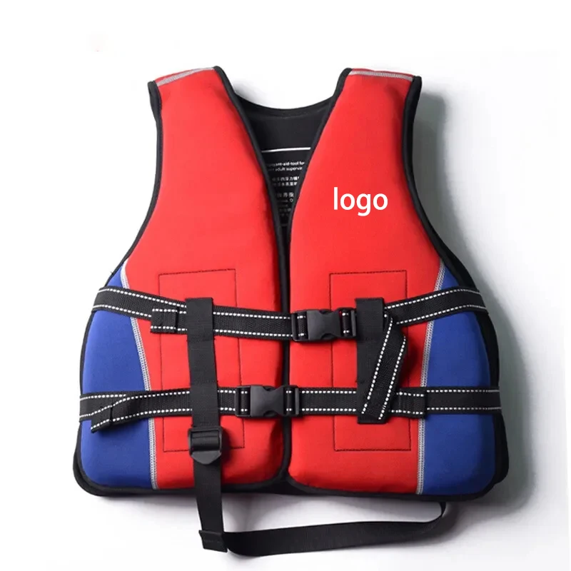 Durable Adult Inflatable Kayak Life Jacket Neoprene Surf Jet Ski Raft Rescue Boat Drifting Safety Gear Fabric Outdoor Swimming