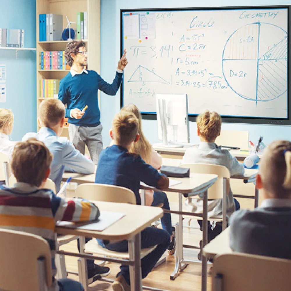 Portable Stand 65 75 86 98 Inch Multi Touch Digital Tv All In One Pc Class Interactive Board Smart Display Whiteboard