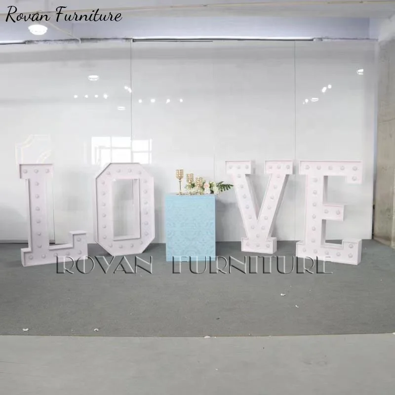 Modern design  high quality led LOVE light backdrop stand for wedding decorations