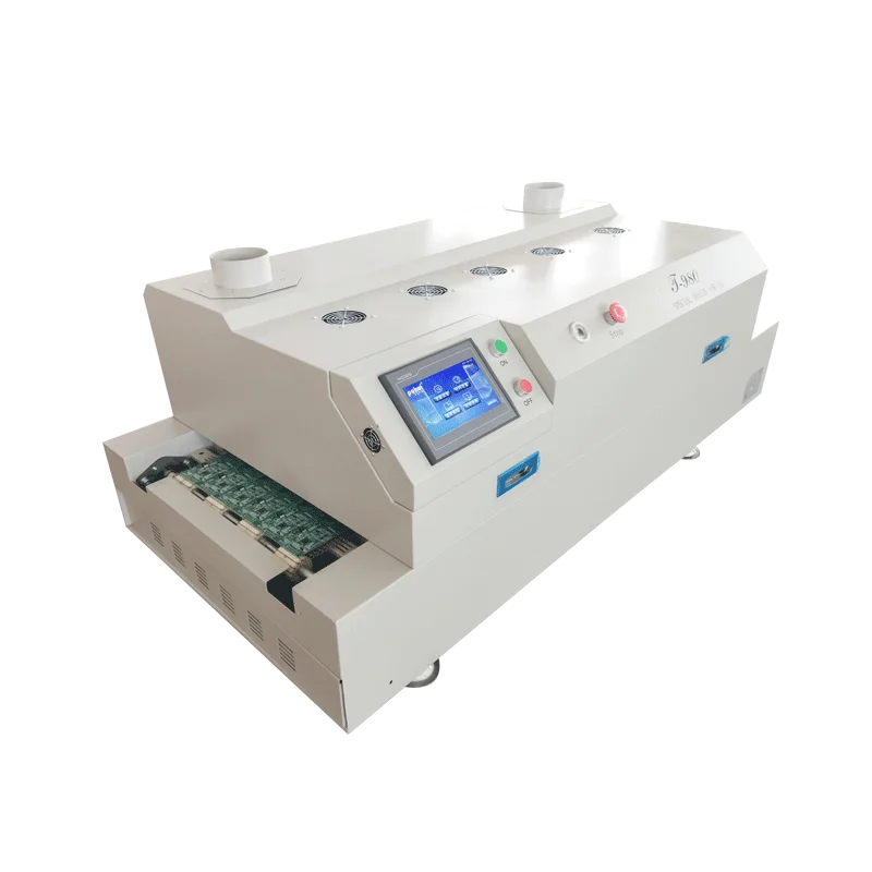 Puhui T-980 сенсорный экран 8 тепловых зон Smt оплавильная печь для PCB BGA светодиодный точный паяльный инфракрасный нагреватель