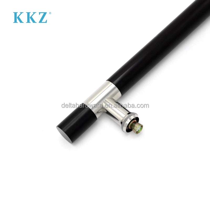 KKZ Modern Unique Design H Type matte black Main Door Handles Stainless Steel  Handles for Office Building