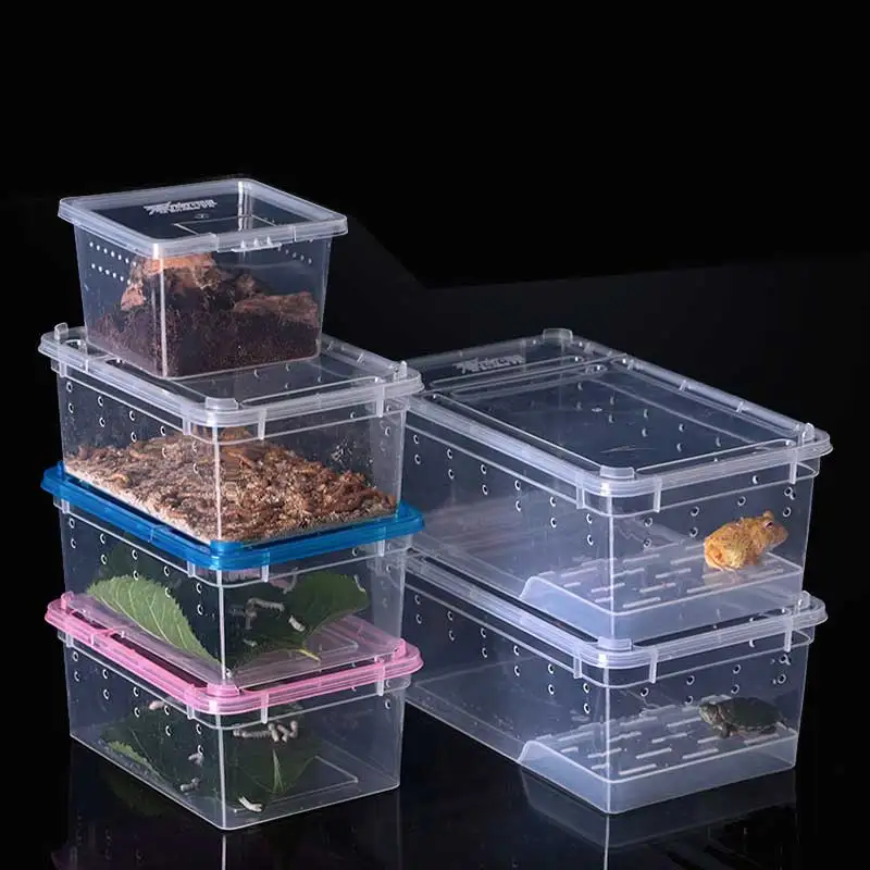 Most Selling Products Plastic Reptile Terrarium Insect Keeper Terrarium Reptile Stackable Pet Cages