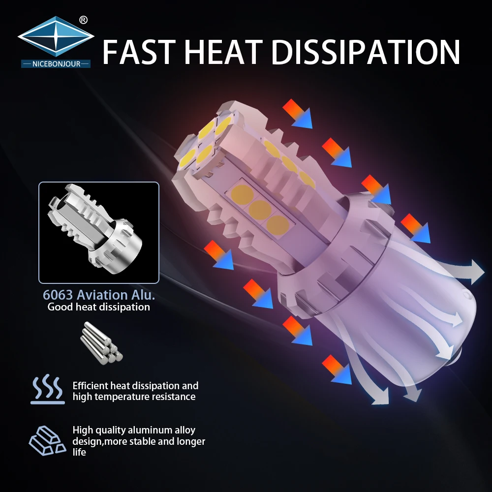 Wholesale 1400lm Bulb 1156 Turn Signal Light LED Car Brake Light 1157 Switchback S25 P21W 12V 24V Auto Lighting System