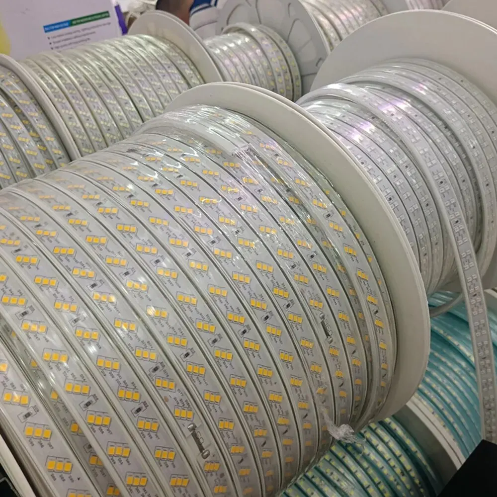 Waterproof outdoor 110V 220V smd 2835 180Led/m Three Row Flexible Tape decor Lights 50m 100m Christmas holiday Led Strip Light