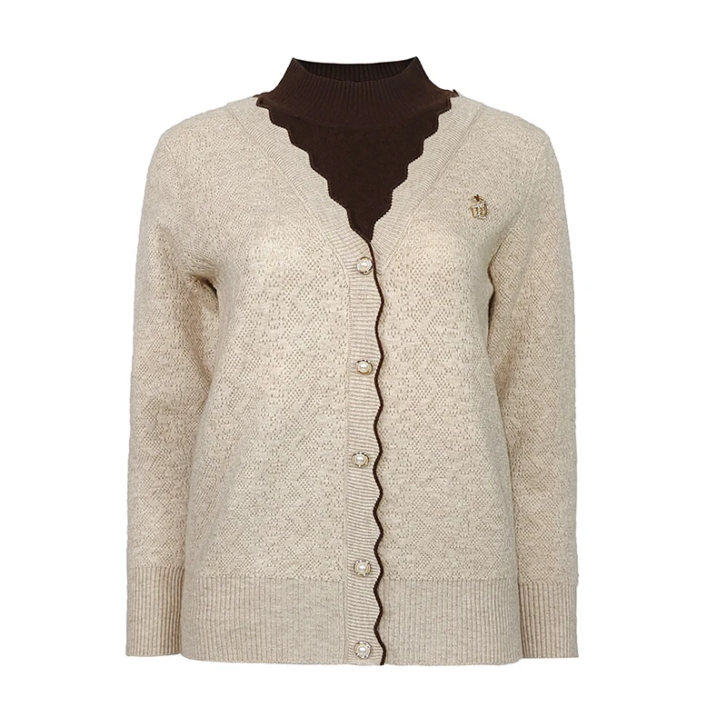 Factory Custom Spring New Pure Cashmere Jumpers Half High Collar Knitted Sweater