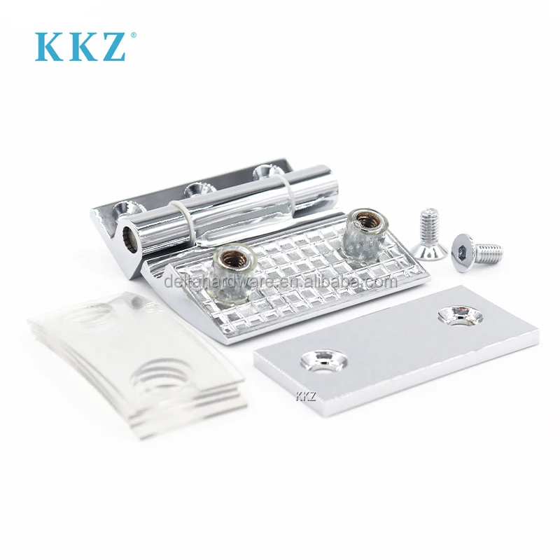 KKZ Manufacture Small Shower Doors Glass To Wall Installation Adjustable Angle Folding Inelastic Pivot Hinge
