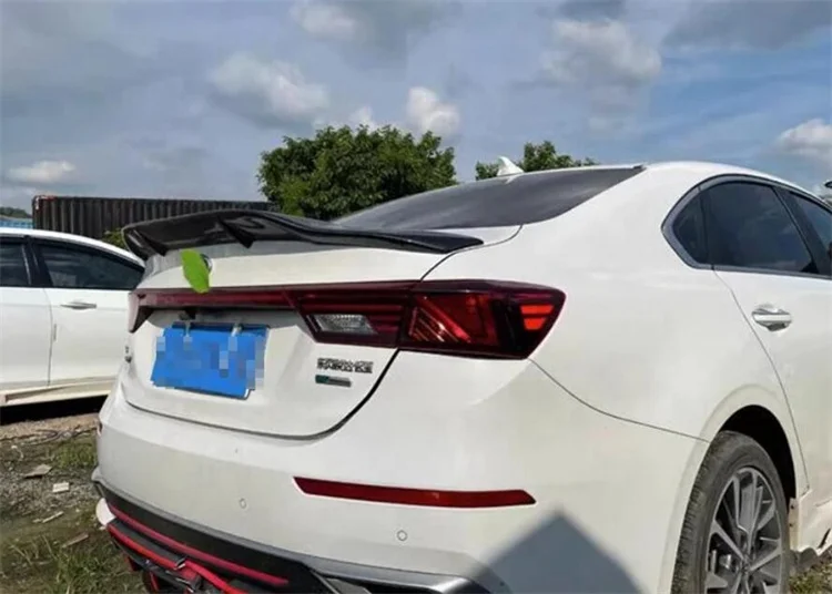 For KIA K3 spoiler 2019-2022 KIA Cerato Forte spoiler style R Car Rear Wing Color Rear Spoiler