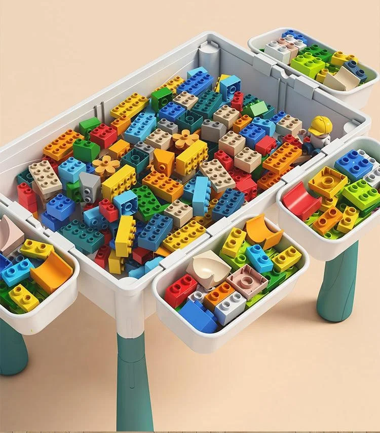 YuBon Cartoon Mini Functional building block table Assembled Bricks Anime Figure Model Building Blocks Puzzle educational Toy