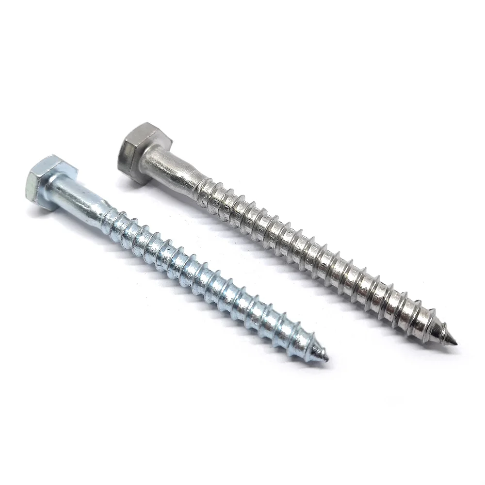 heavy duty galvanized hex head 34 x 16 lag bolts metal wood dowel screws din571