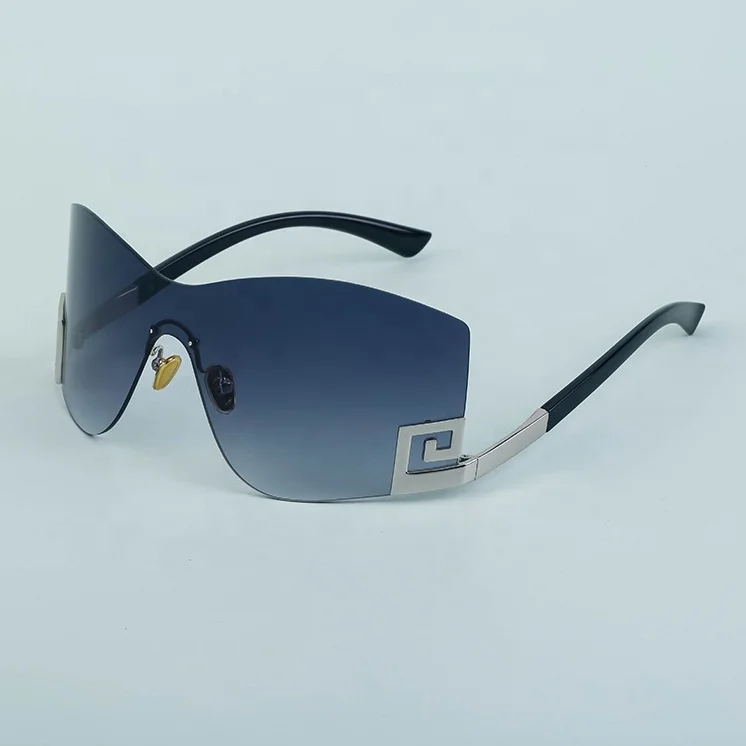 Wholesale Trendy Oversized Shades for Women: Stylish Frameless Windproof Sunglasses from Europe and America