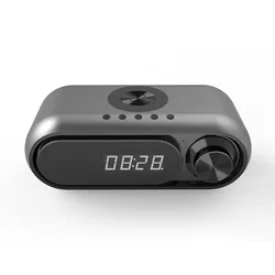 Wireless Charging Alarm Clock FM Radio TWS Speaker with Light