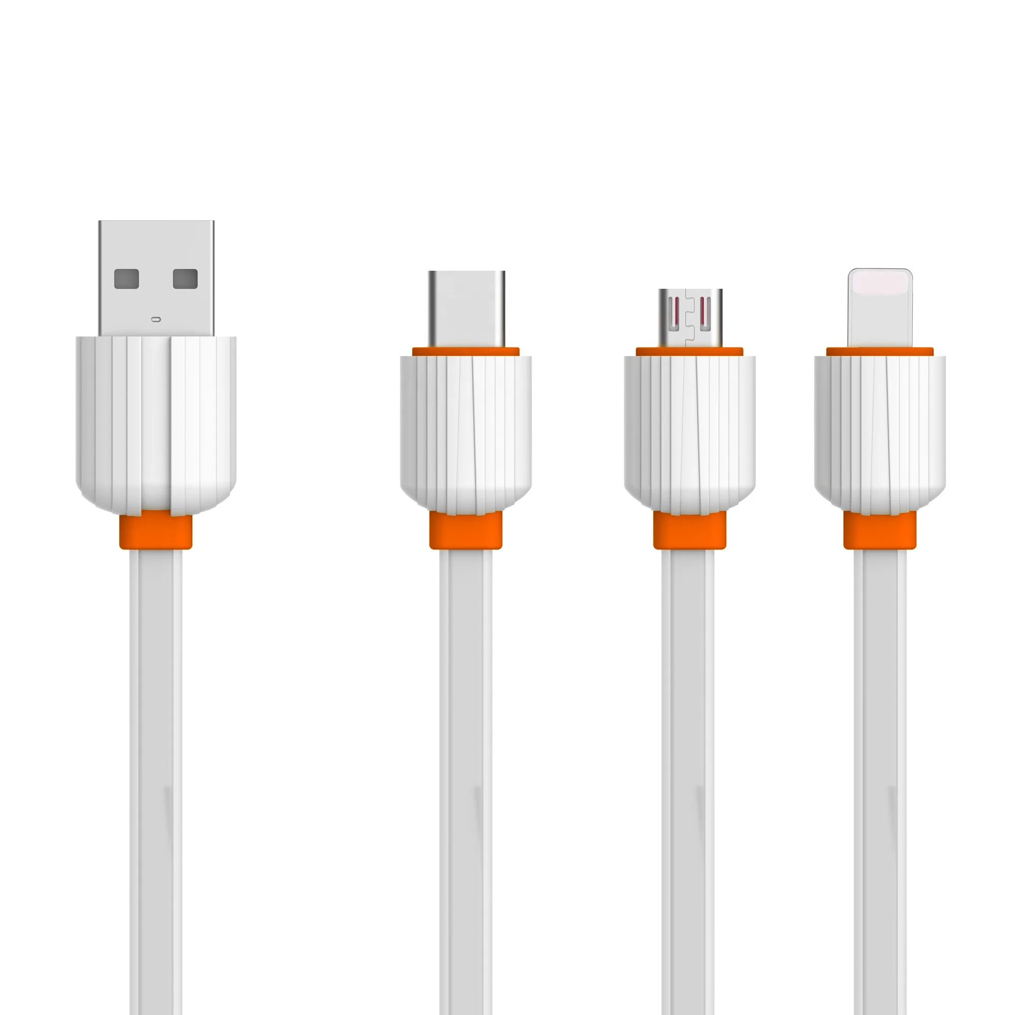 2,1 а двухцветный плоский кабель usb/кабель plano из ПВХ для зарядки и передачи данных